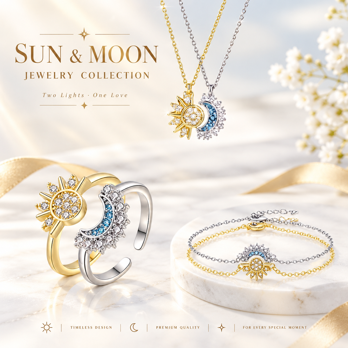 ☀️Sun & Moon Bracelets | For the one who’s always there🌙