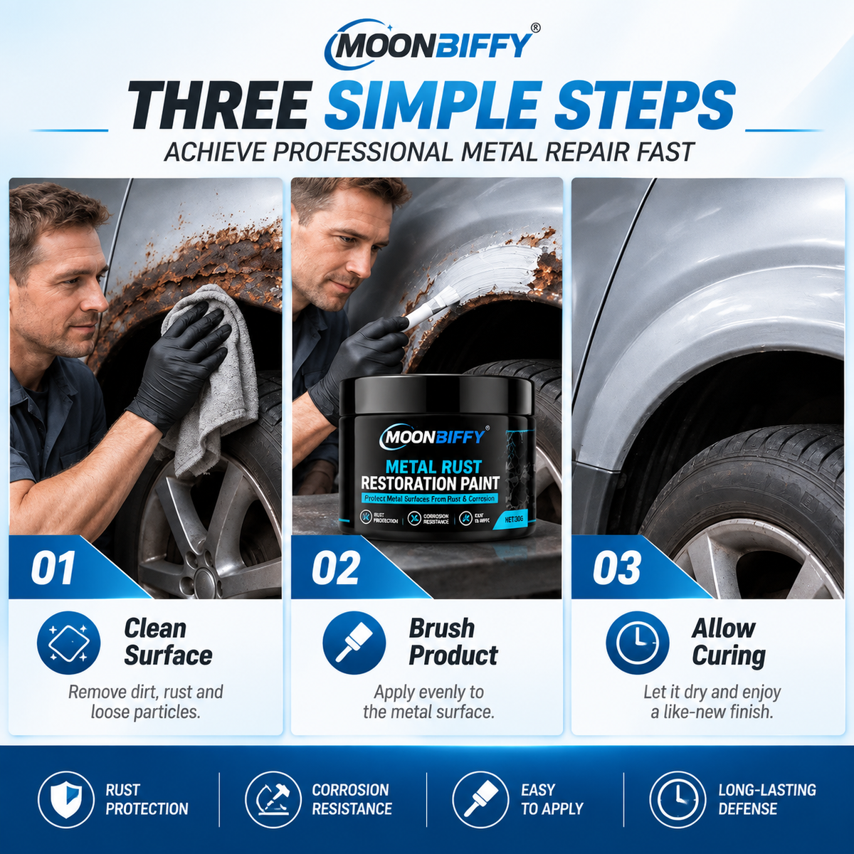 🥳2026 HOT SALE🥳💞50K+ SOLD!🔧🏠 Metal Rust Protection Black Repair Paste – Restores rusty gates, railings &amp; tools. Forms protective coating – no need to replace! 🛡️✨🔥
