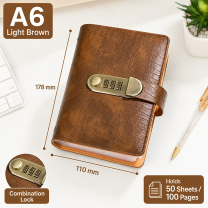 🔥 Last Day 50 % OFF– Lockable A6 Savings Notebook with 3-Digit Combination Lock 💰