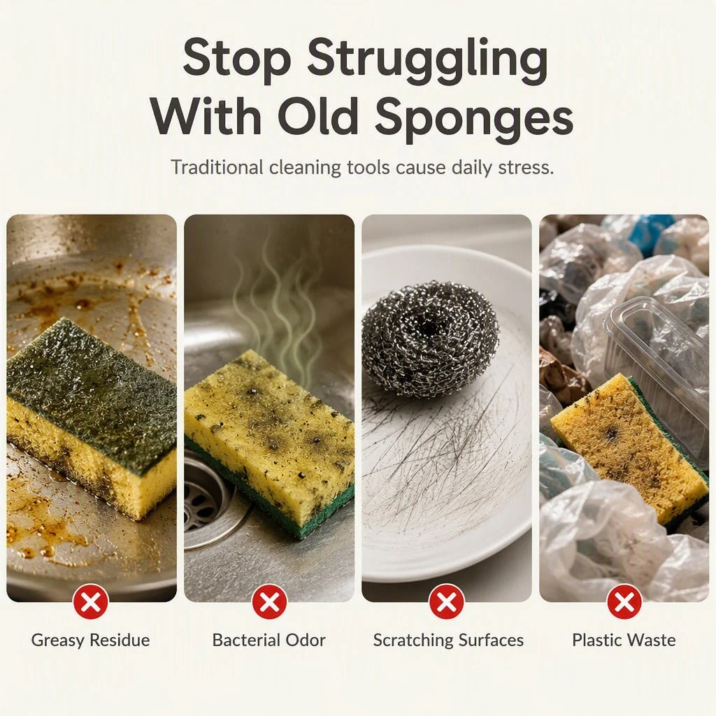 Cute Fruit‑Shaped Dishwashing Sponge | No‑Scratch Kitchen Scrubber 🍓